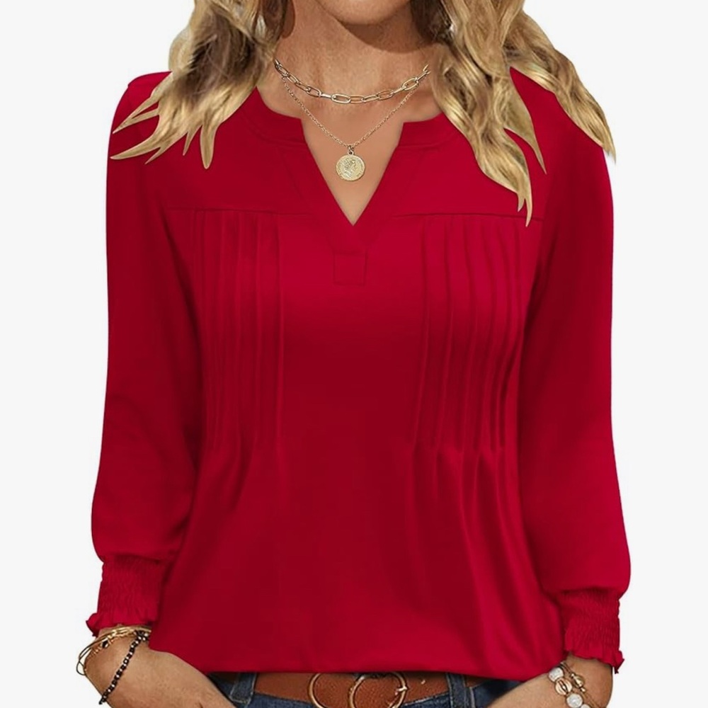 Chic Red Blouse for Women